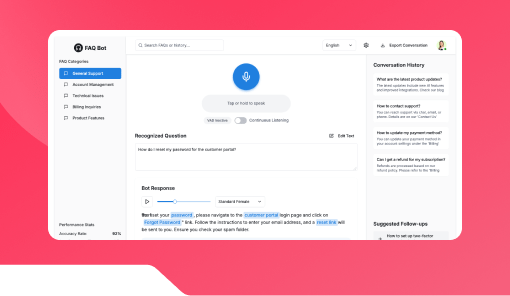 Voice Search FAQ Bot