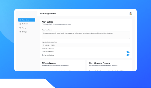 Water Supply Disruption Notifier.
