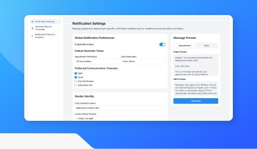 Appointment Reminder Notification